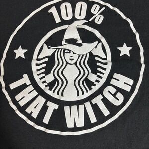 Starbucks "100% That Witch"Long Sleeve t-shirt black/white Size M‎